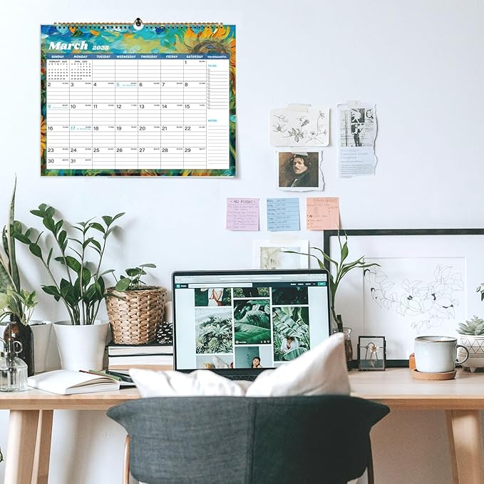 2025 Calendar, Calendar 2024-2025, 18 Months Wall Calendar July 2024 to Dec 2025 Calendar with Julian Dates, 14.8" X 11.5" (Flower)