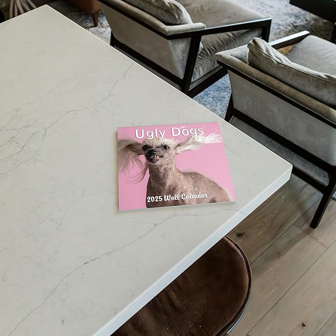 2025 Ugly Dogs Monthly Wall Calendar | Hilarious Gag Gift for Dog Lovers | Funny Dogs White Elephant Gift Calendar