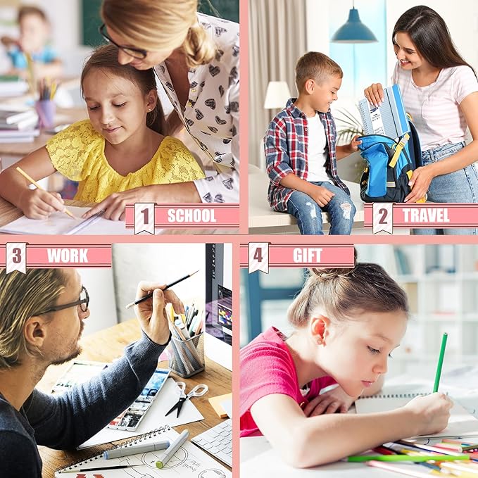 3 Pack Ruled Notebook, 8.5 x 11 Inches Spiral Notebooks for Work, School and Journal with 110 GSM Journal Ruled Paper, Large Notebook with 80 Sheets/160 Pages, Hardcover Ruled Journal