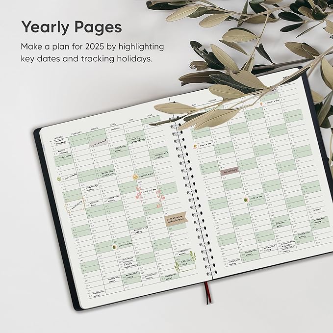 2025 Planner Weekly and Monthly – Hourly Appointment Book 2025 – Softcover, Twin-Wire Binding – Teacher Planner, Simple Design for Productivity - 6.5 x 8.5