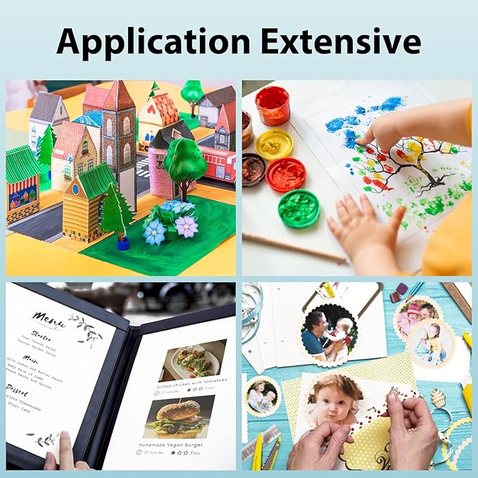 50 Sheets White Cardstock 8.5” x 11”, 92lb/250gsm Card Stock, Thick Card Stock Paper, Heavy Cardstock Paper for Printer, Resume, Scrapbooks, Art, Crafts, Business Cards