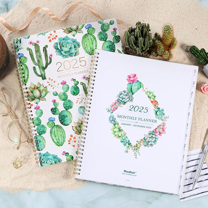 2025 Monthly Planner/Calendar - Monthly Planner 2025, 9" x 11", Jan. 2025 - Dec. 2025, 2025 Calendar Monthly Planner, 2025 Planner Monthly with Tabs, Note Pages, Holidays, Back Pocket