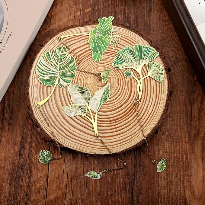 4 Pack Metal Bookmark, Very Suitable for Women Metal Bookmarks, Beautiful Metal Leaf Bookmark, Metal Bookmarks Gifts, Suit Book Fans, Book Lovers, Writers, Readers, Teenagers, Bookmark