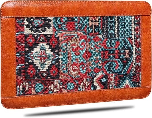 14 Inch Genuine Leather Laptop Sleeve for 14 Inch MacBook Pro/Max M3 M2 M1 Notebook Laptop Case,Laptop Sleeve Cover for 14 Inch Notebook,Mac Travel Case, Laptop Protective Pouch,Brown