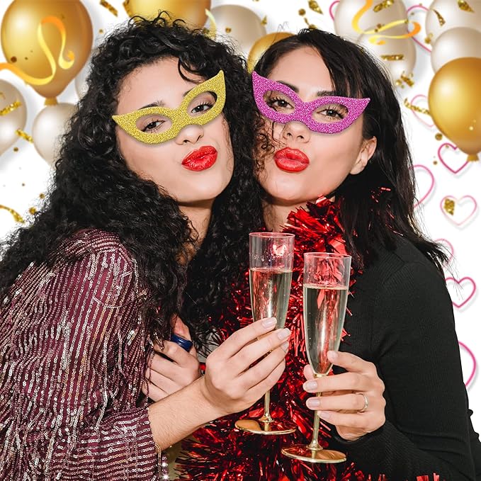 24 Sheets Rose Red Glitter Cardstock Paper, A4 Premium Sparkly Paper for Scrapbook, DIY Projects, Party Decoration, Gift Box Wrapping 250GSM/92lb