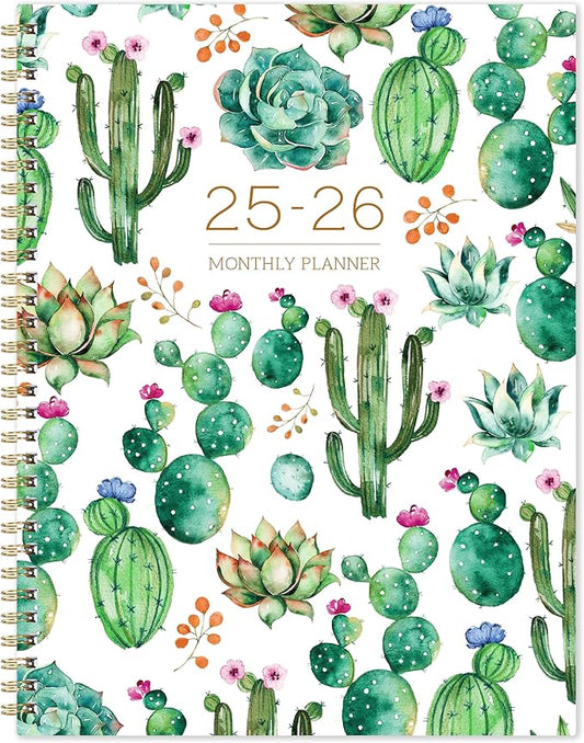 2025-2026 Monthly Planner/Calendar - Monthly Planner 2025-2026, Jan. 2025 - Dec. 2026, 9" x 11", 2025 Planner Monthly with Tabs & Note Pages, Spiral Binding, Thick Paper, Back Pocket
