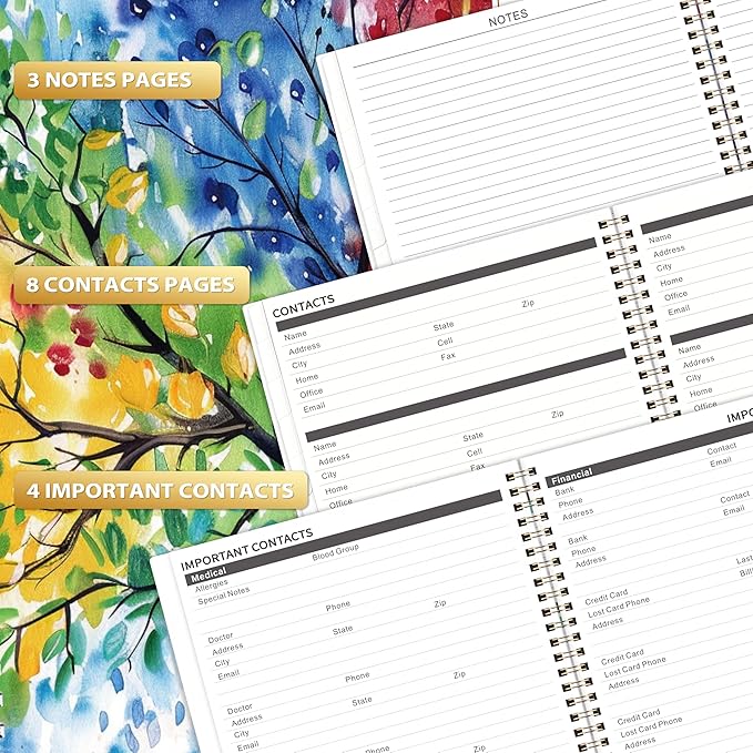 2025-2026 Monthly Planner - Monthly Planner from January 2025 - December 2026, 2025-2026 Monthly Planner 8.5'' x 11'', 2025 Planner with Double-Side Pocket, Monthly Tabs
