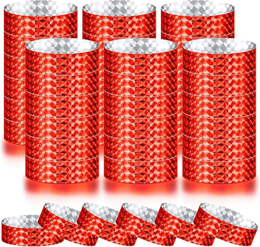 Epakh 600 Pcs Paper Wristbands Neon Wrist Bands Waterproof Handbands for Events Lightweight Concert Wristbands Neon Colored Adhesive Wrist Band for Party