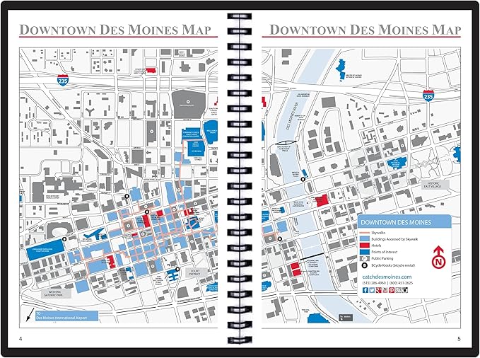 2025 Datebook & City Themed Planner – Resource Guide with Daily, Weekly & Monthly Views – 3-Year Reference Calendar - Multi-Purpose Travel Notebook Guide & Adventure Diary (Des Moines '25)